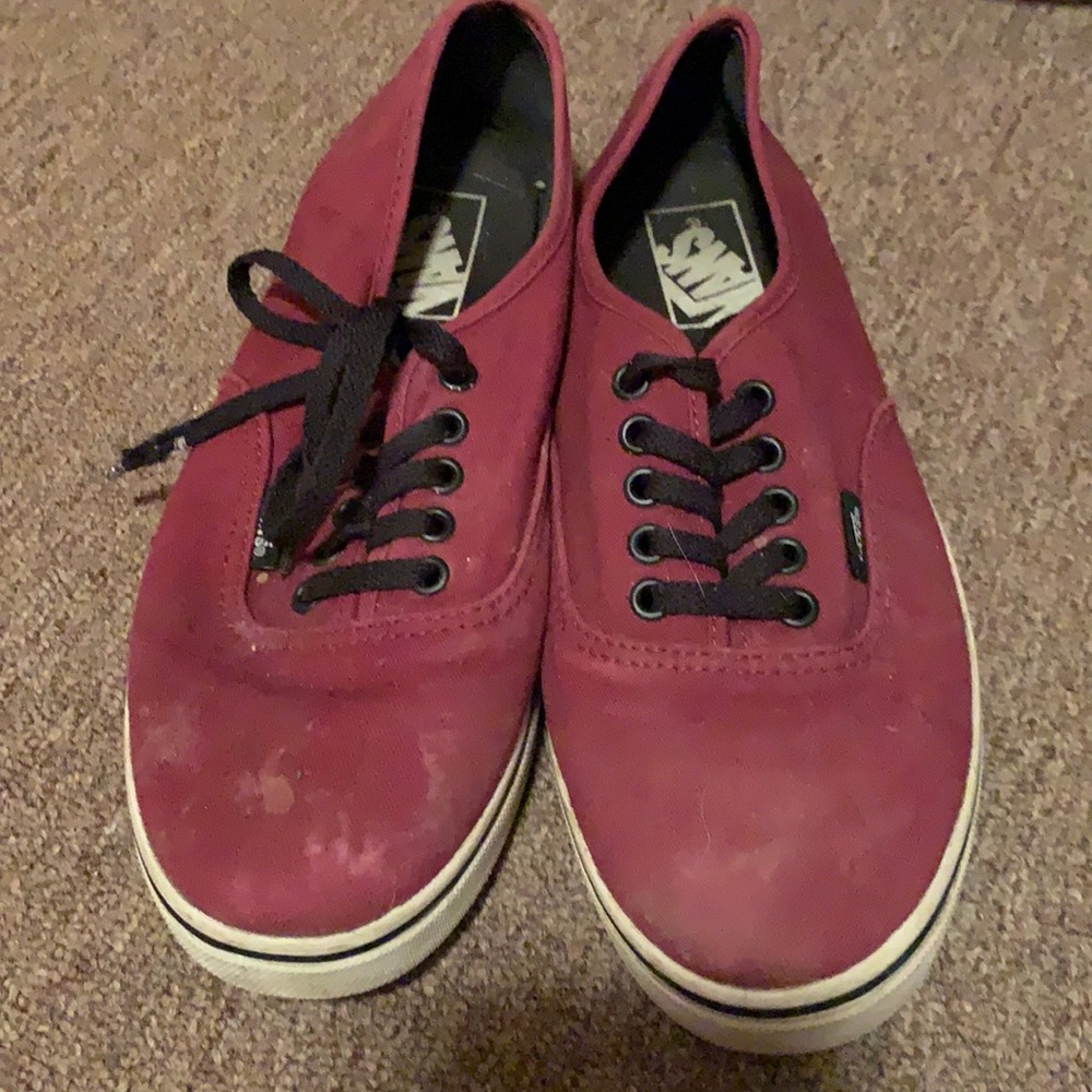Worn maroon vans